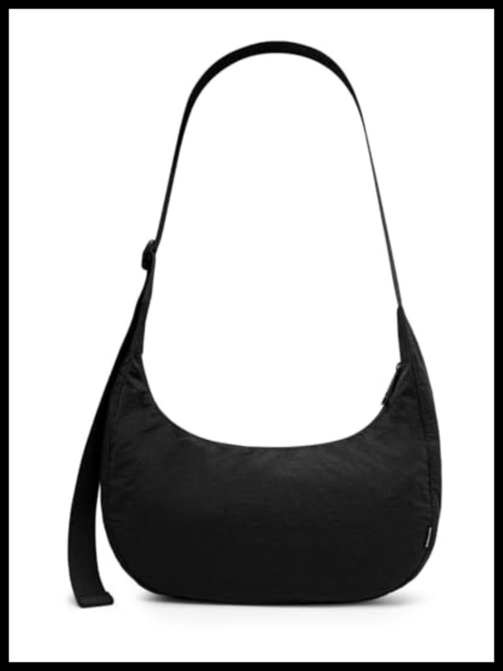 Unisex Nylon Crescent Crossbody Bag Hobo with Adjustable Strap & Inner Pockets